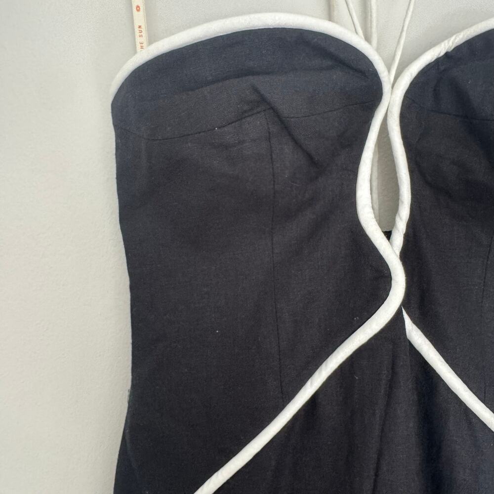 Farm Rio Black And White Cut-Out Midi Dress - Picture 4 of 9